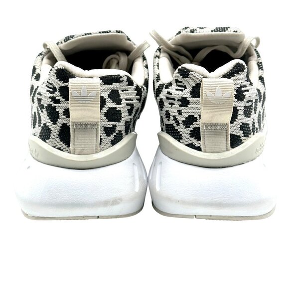 Adidas Swift Run 22 White & Black Animal Print Fashion Sneakers Girls Size 6 - Picture 4 of 10